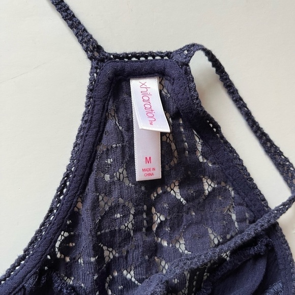 Xhilaration Navy Blue Halter Dress Size Medium - Picture 2 of 4